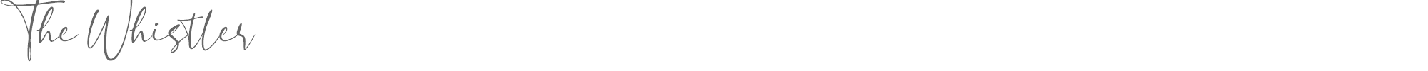Sample characters The Whistler Font